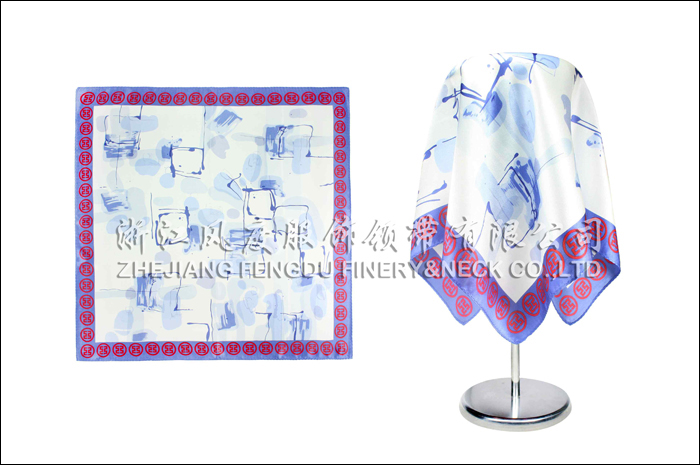 工商銀行 真絲小方巾 規格：53x53cm