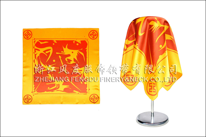 工商銀行 真絲小方巾 規格：53x53cm