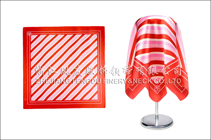 工商銀行 真絲小方巾 規格：53x53cm