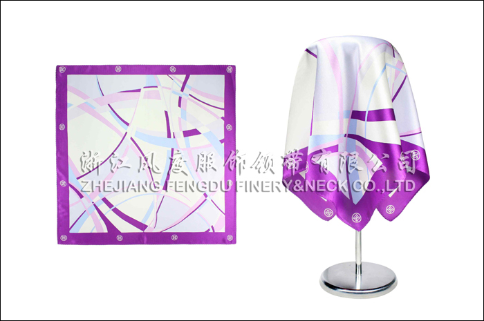 工商銀行 真絲小方巾 規格：53x53cm