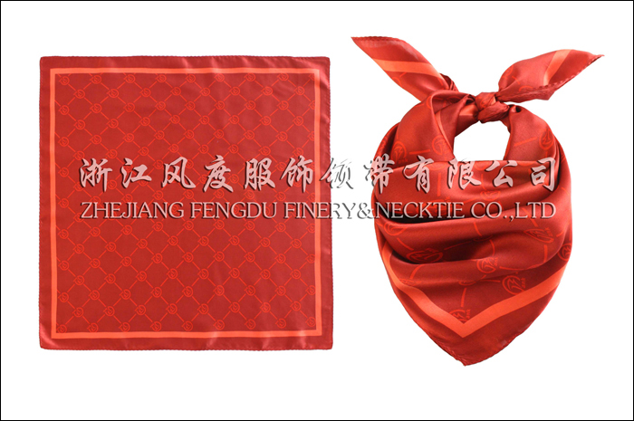 徽商銀行 真絲小方巾 規格：53x53cm