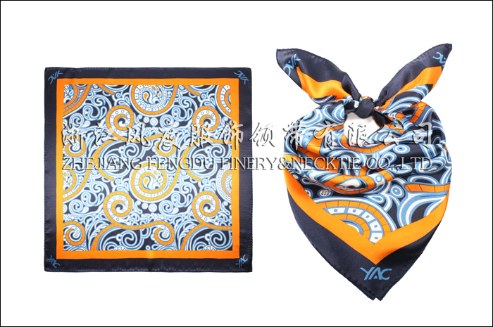 云南機場 真絲小方巾 規格：53x53cm