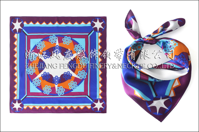 國家核電 真絲小方巾 規格：53x53cm