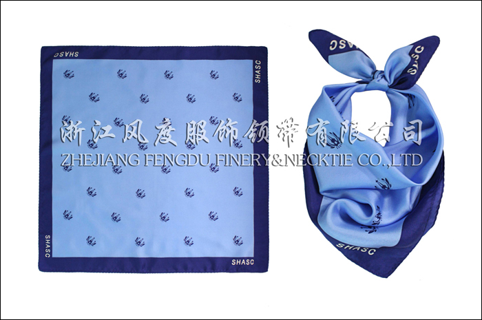 上海奉賢區行政服務中心 真絲小方巾 規格：53x53cm