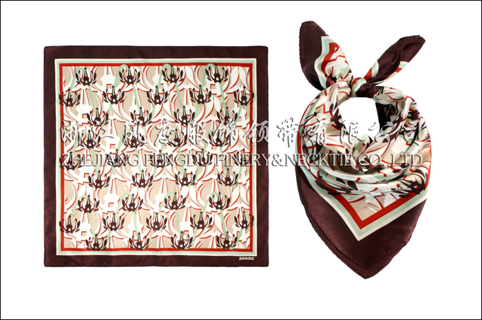 上海奉賢區行政服務中心 真絲小方巾 規格：53x53cm