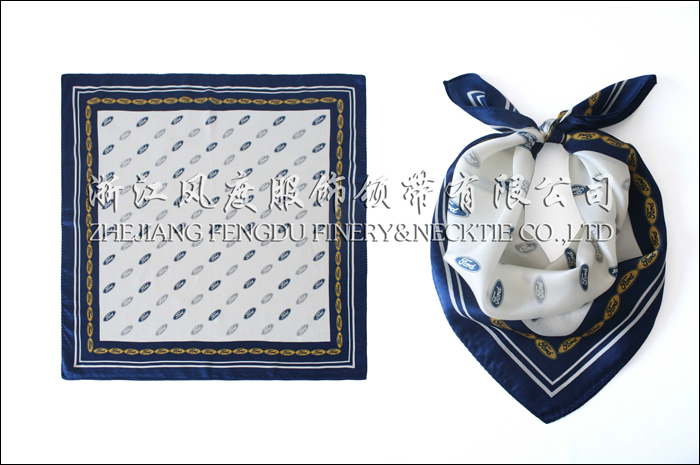 福特汽車 真絲小方巾 規格：53x53cm