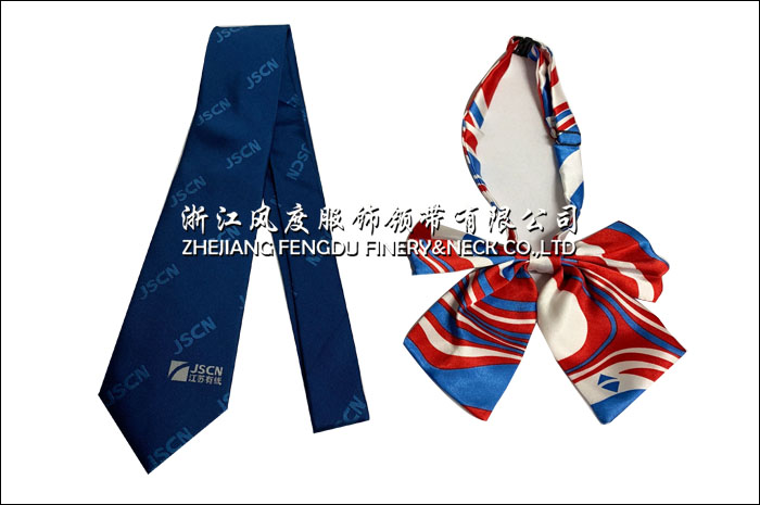 滌絲領帶 仿絲領花 標記